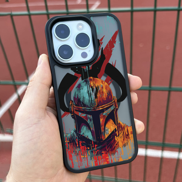 Чехол для iPhone 15 Голова Мандо