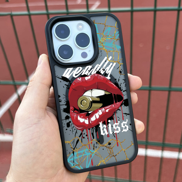 Чехол для iPhone 15 Губы Гильза