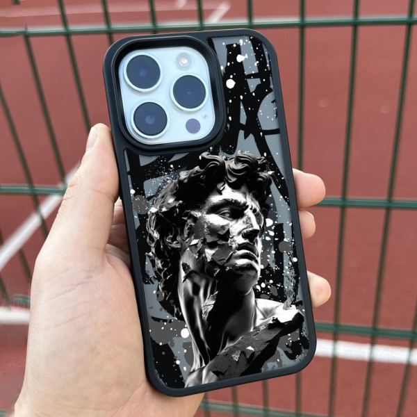 Чехол для iPhone 15 Лицо Серебро
