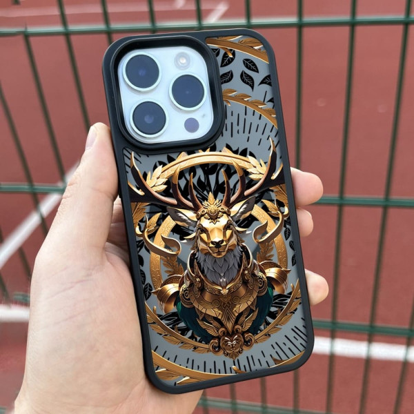 Чехол для iPhone 16 Олень Золото