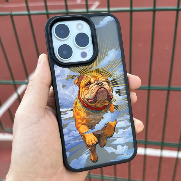 Чехол для iPhone 15 Собака Облака