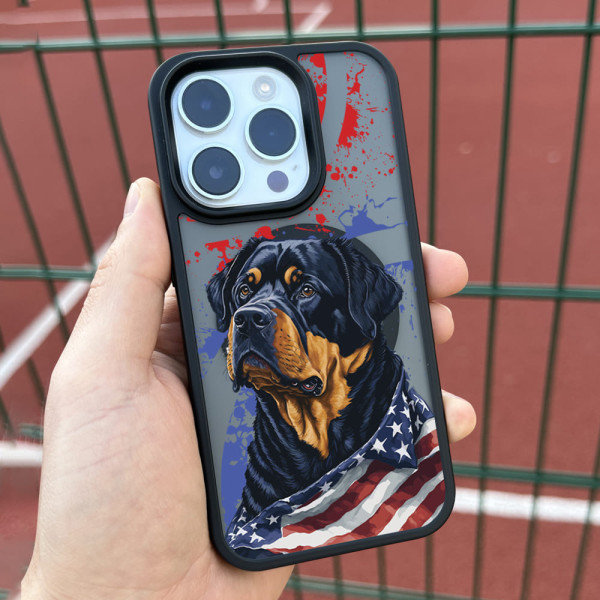 Чехол для iPhone 15 Собака Флаг
