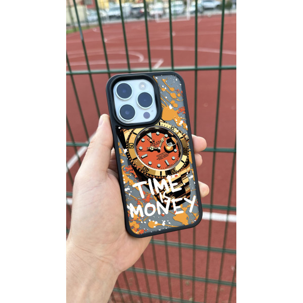 Чехол для iPhone 12 Time is Money Yellow