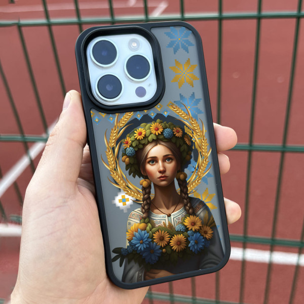 Чехол для iPhone 15 Украинка Косы