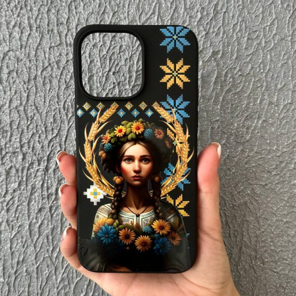 Чехол для iPhone 15 Украинка Косы