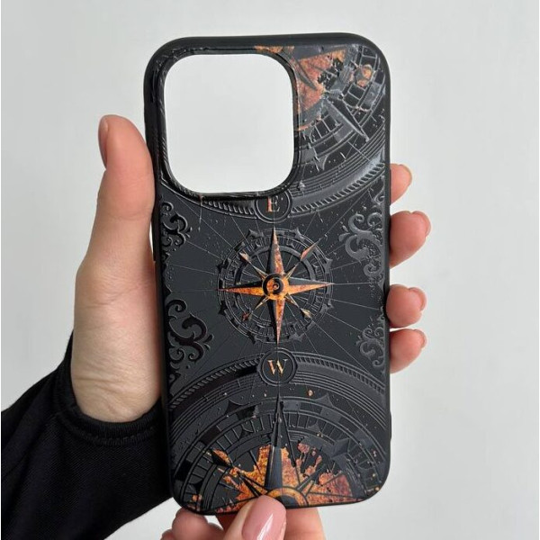 Чехол для iPhone 15 Компас Голд