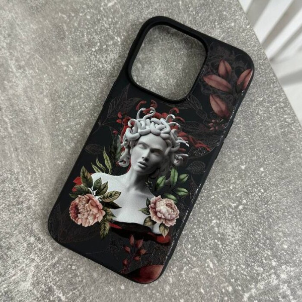 Чехол для iPhone 15 Горгона Цветы
