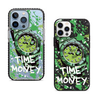 Чехол для iPhone 15 Plus Time is Money Green
