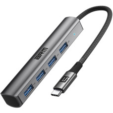 Хаб USB-C ArmorStandart Type-C to 4USB Grey 