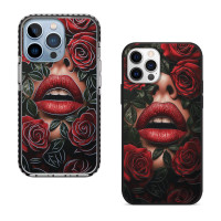 Чехол для iPhone Губы и розы 