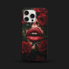 Чехол для iPhone Губы и розы 