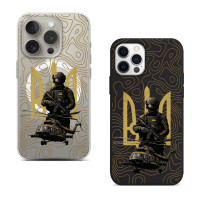 Чехол для iPhone 14 Солдат вертолет 