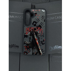 Чехол для Samsung S24 Plus черный пластик с MagSafe Берсерк Следы