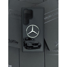 Чехол для Samsung S24 Ultra черный пластик с MagSafe Mercedes-Benz