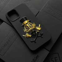Чохол для iPhone 12 Pro Max Чорний силікон з MagSafe - Скрудж Gold