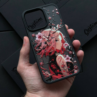 Чехол для iPhone 13 Pro Black Matte with MagSafe - Сакура Дерева
