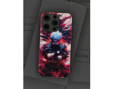 Чохол для iPhone 14 Pro with Glass Black - Темне полум'я