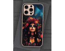 Чохол для iPhone 14 Pro Max with Glass Pink - Квітуча Готика
