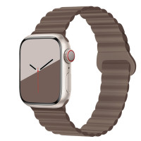 Ремінець Double для Apple Watch Silicone Magnetic Series Коричневий