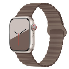 Ремінець Double для Apple Watch Silicone Magnetic Series Коричневий