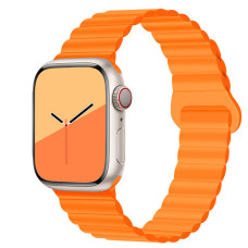 Ремешок Double для Apple Watch Silicone Magnetic Series Оранжевый