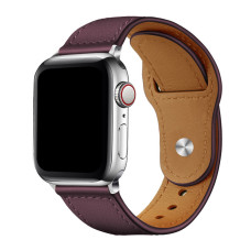Ремешок Comfort Leather Apple Watch Красно-бордовый