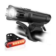 Комплект велофара и задняя мигалка Ascher Ultra Bright 2000 mAh, 300 Lumens 4 режима света (HJ-040)