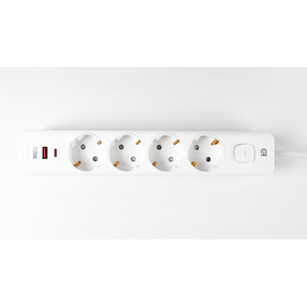 Мережевий фільтр-подовжувач ArmorStandart A-PS42 1.8m 4 розетки + USB-A + USB-C (PD20W) White