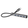 Хаб USB-C ArmorStandart Type-C to 4USB Grey