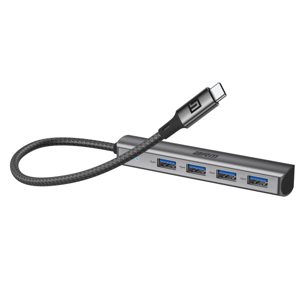 Хаб USB-C ArmorStandart Type-C to 4USB Grey
