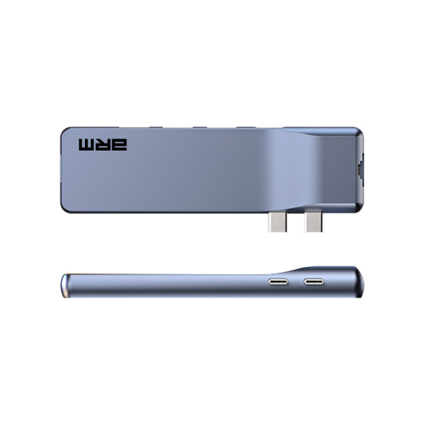 Хаб USB-C ArmorStandart For MacBook M-Series HD4K+LAN+PD+3USB+TF/SDcard Grey